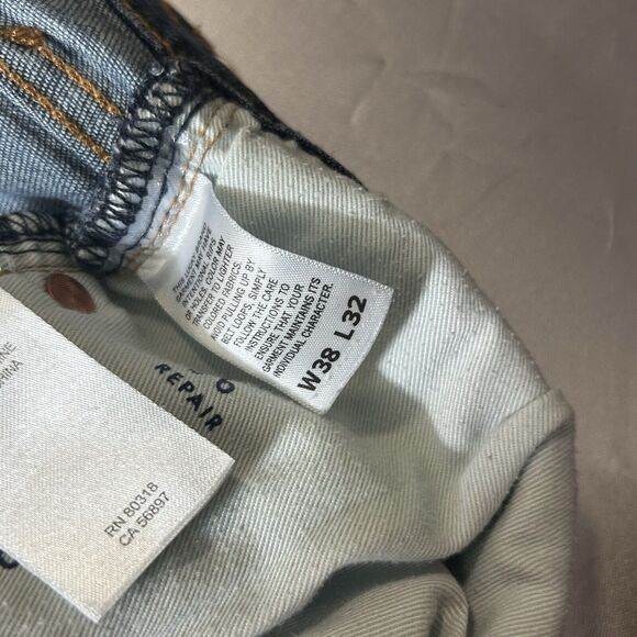 Lucky Brand Mens 410 Straight Fit Athletic Straight Fit Medium Blue 38x32 - Picture 12 of 12